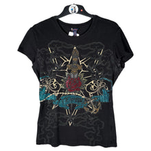 Load image into Gallery viewer, Dereon Winged Graphic Studded T-Shirt Black XL / Y2K Hip Hop Vintage Tee
