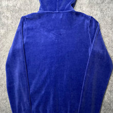 Load image into Gallery viewer, Juicy Couture Blue Velour Y2K Mcbling 2000s Hoodie, Size Small
