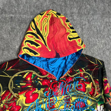 Load image into Gallery viewer, Christian Audigier Multicoloured Skull Y2K Vintage 2000s Tattoo Style Hoodie, M
