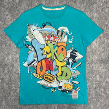 Load image into Gallery viewer, Ecko Blue Y2K Graffiti Streetwear Multi Vintage Top, Size XS-S
