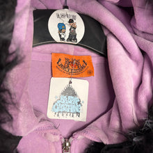 Load image into Gallery viewer, Juicy Couture Lilac Y2K Faux Fur Hood Mcbling 2000s Hoodie, Size S
