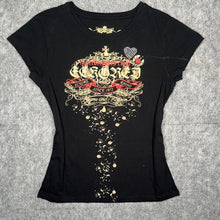 Load image into Gallery viewer, Ecko Red Mcbling Gold Black Y2K Gothic 2000s Top, Size M-XL
