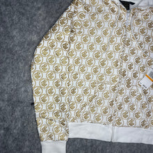 Load image into Gallery viewer, Rocawear Y2K Vintage White and Gold Mcbling Hoodie, Size Small
