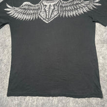 Load image into Gallery viewer, Throwdown x Affliction Eagle Wing Black Gothic Grunge Rare Top, Size XL
