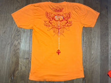 Load image into Gallery viewer, Y2K Gothic Orange Cross Wing Design Top, 5XL
