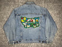 Load image into Gallery viewer, 90s Vintage Rare Looney Tunes Embroidered Denim Jacket, Size Medium
