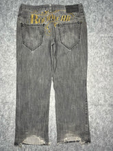 Load image into Gallery viewer, Rocawear Embroidered Hip Hop Baggy Spellout Grey Jeans, Waist 38
