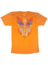 Load image into Gallery viewer, Y2K Gothic Orange Cross Wing Design Top, 5XL
