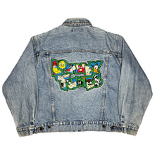 Load image into Gallery viewer, 90s Vintage Rare Looney Tunes Embroidered Denim Jacket, Size Medium
