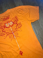 Load image into Gallery viewer, Y2K Gothic Orange Cross Wing Design Top, 5XL
