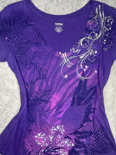 Load image into Gallery viewer, Y2K Purple Mcbling 90s Top, Size Large
