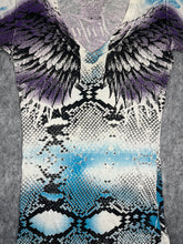 Load image into Gallery viewer, Y2K Sinful Rhinestone Angel Wing Mcbling Top, Size Small
