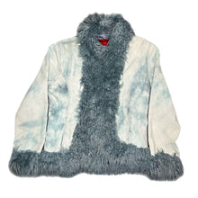 Load image into Gallery viewer, Y2K Tiger Babe Blue Faux Fur Afghan Coat, Size XL
