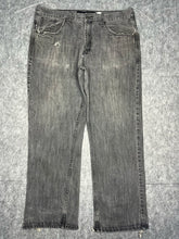 Load image into Gallery viewer, Rocawear Embroidered Hip Hop Baggy Spellout Grey Jeans, Waist 38
